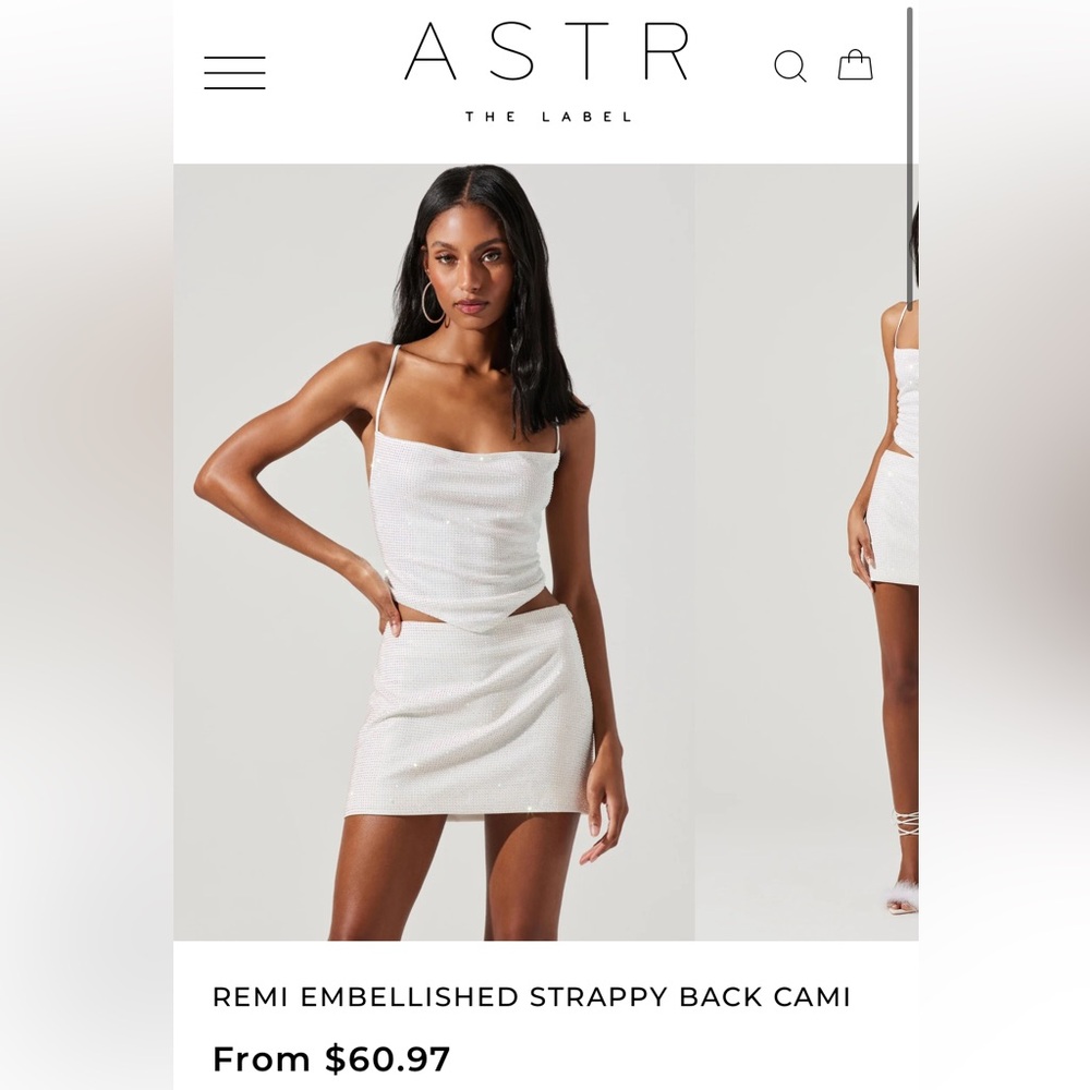 ASTR the label white crop top